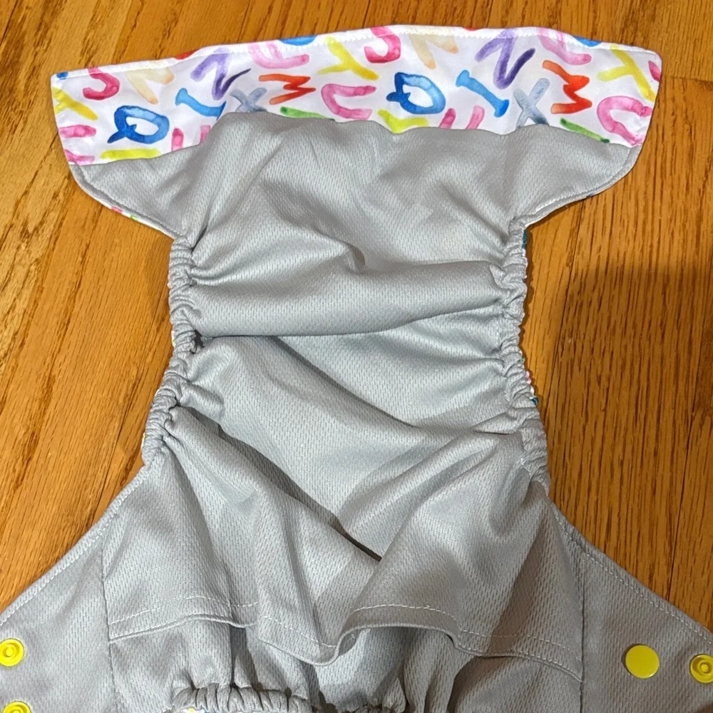 Bright Colorful Alphabet Pocket Cloth Diaper Cover